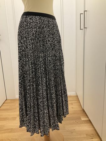 Plissierter Rock Closet London schwarz weiss Grösse 34