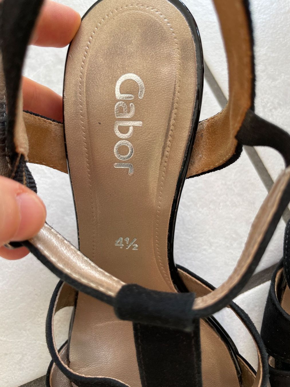Gabor Scarpe da donna: Gabor Sandaletten Schwarz, Gr. 4.5 – Usato da Zollikofen venduto da schoggimodi 1