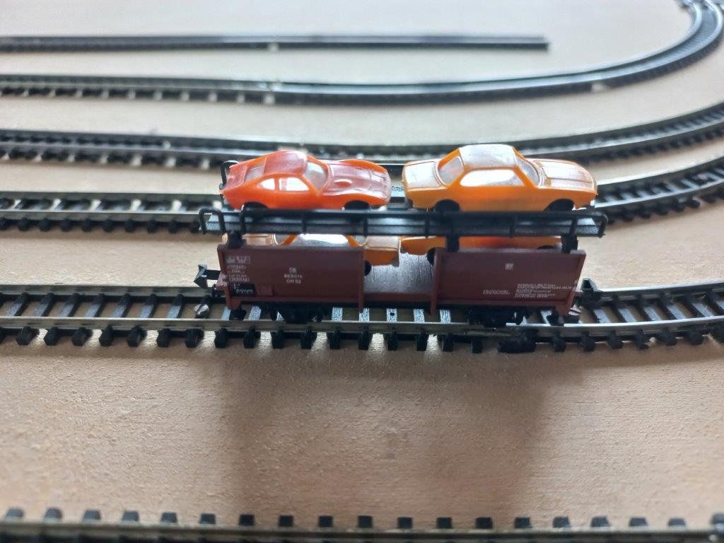 Trix Modellini di ferrovie: Minitrix Autotransporter DB, Spur N mit OVP – Usato da Pfäffikon / ZH venduto da Pefkadett 2