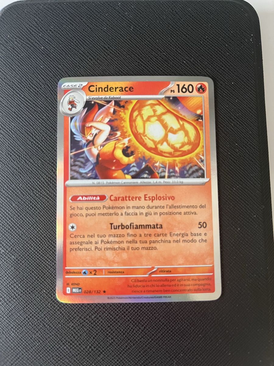 Pokémon Carte collezionabili: Cinderace Mega Evolution – Usato da Massagno venduto da Pkmn93
