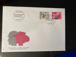 Schweiz 1989 FDC Satz Mensch u. Beruf Maurer Schneider