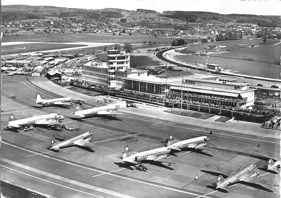 Cartoline postali: AK Flughafen  Kloten – Usato da Appenzell venduto da mai25