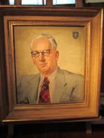 Portrait peinture huile O. Landolt 1939 cadre doré