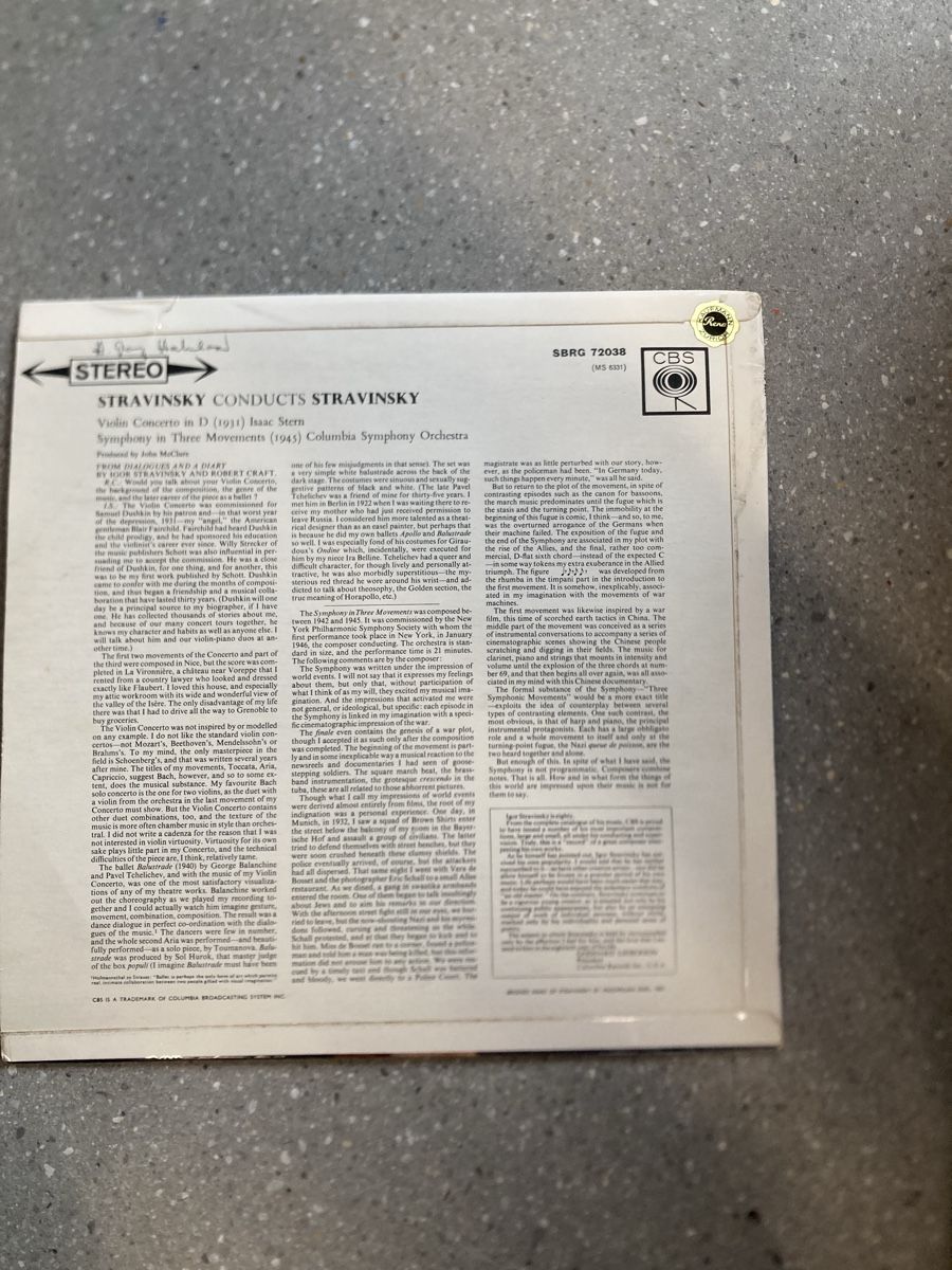 Dischi in vinile: Schallplatte von Stravinsky – Usato da Thun venduto da Stockhorn2190 1
