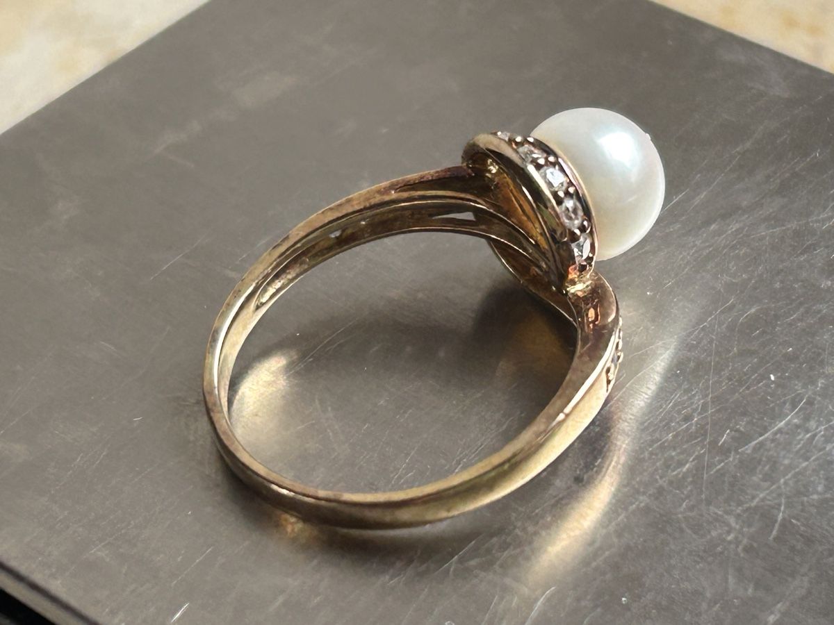 Anelli: Silberring mit Perle  Gr. 63/23mm 👍 – Usato da Laufen venduto da belleskulptur 1