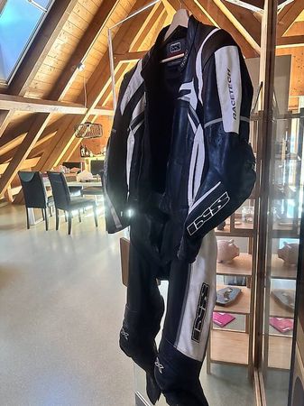 iXS Racetechnology 2-Teiler Lederkombi  Schwarz/Weiss