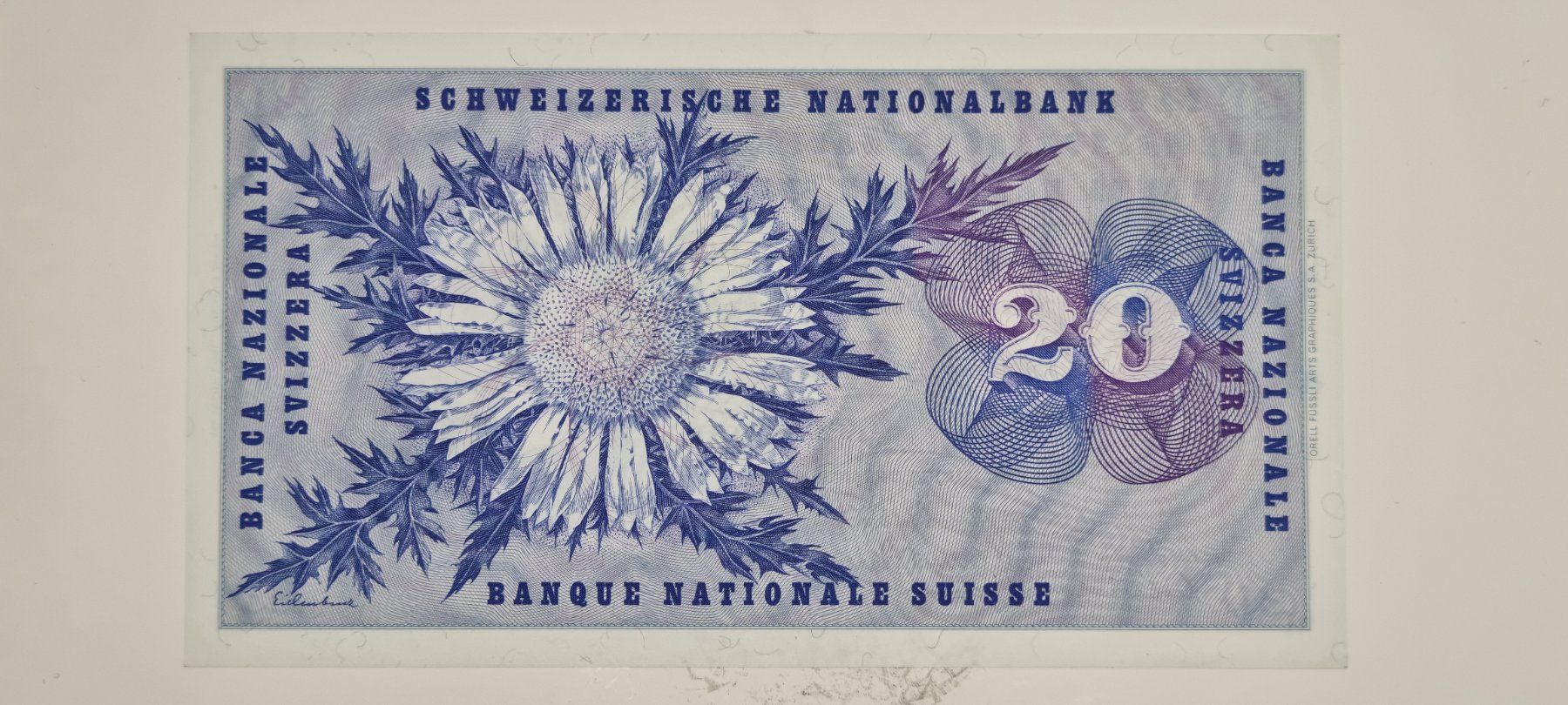 Banconote: Note 20 FR 1972 ungefaltet – Nuovo e nell'imballaggio originale da Bure venduto da chap981 1
