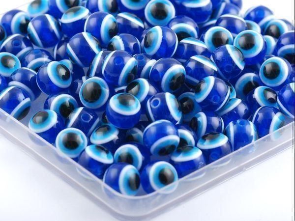 Perle (finte): 100 PERLEN BLAU - BASTELN - 6mm - BASTELPERLEN – Nuovo e nell'imballaggio originale da Kriens venduto da swissgadget