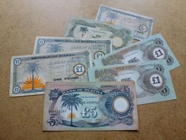 Lot ++ 7 alte Banknoten aus Biafra ND (ab 1967)