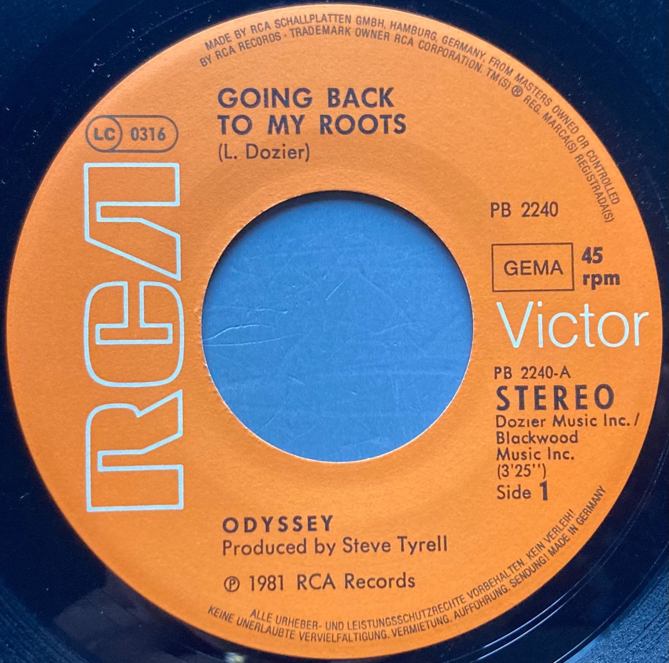 Dischi in vinile: ODYSSEY - GOING BACK TO MY ROOTS – Usato da Poliez-Pittet venduto da Newtown-Records 2