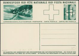 1931 - Pro Patria - Bundesfeierkarte - ungebraucht *