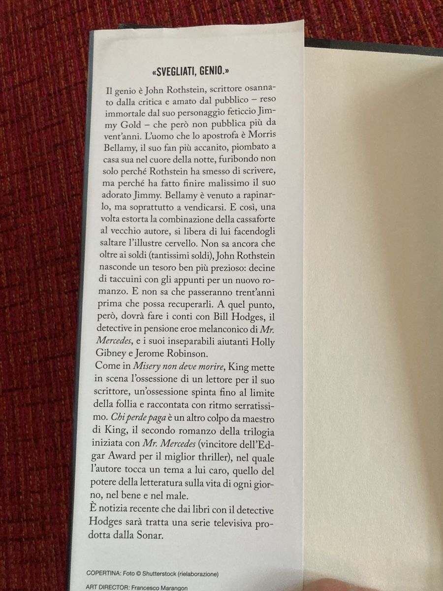 Bücher: Stephen King Chi perde paga Romanzo – Neu (gemäss Beschreibung) aus Stäfa von lauramode 2
