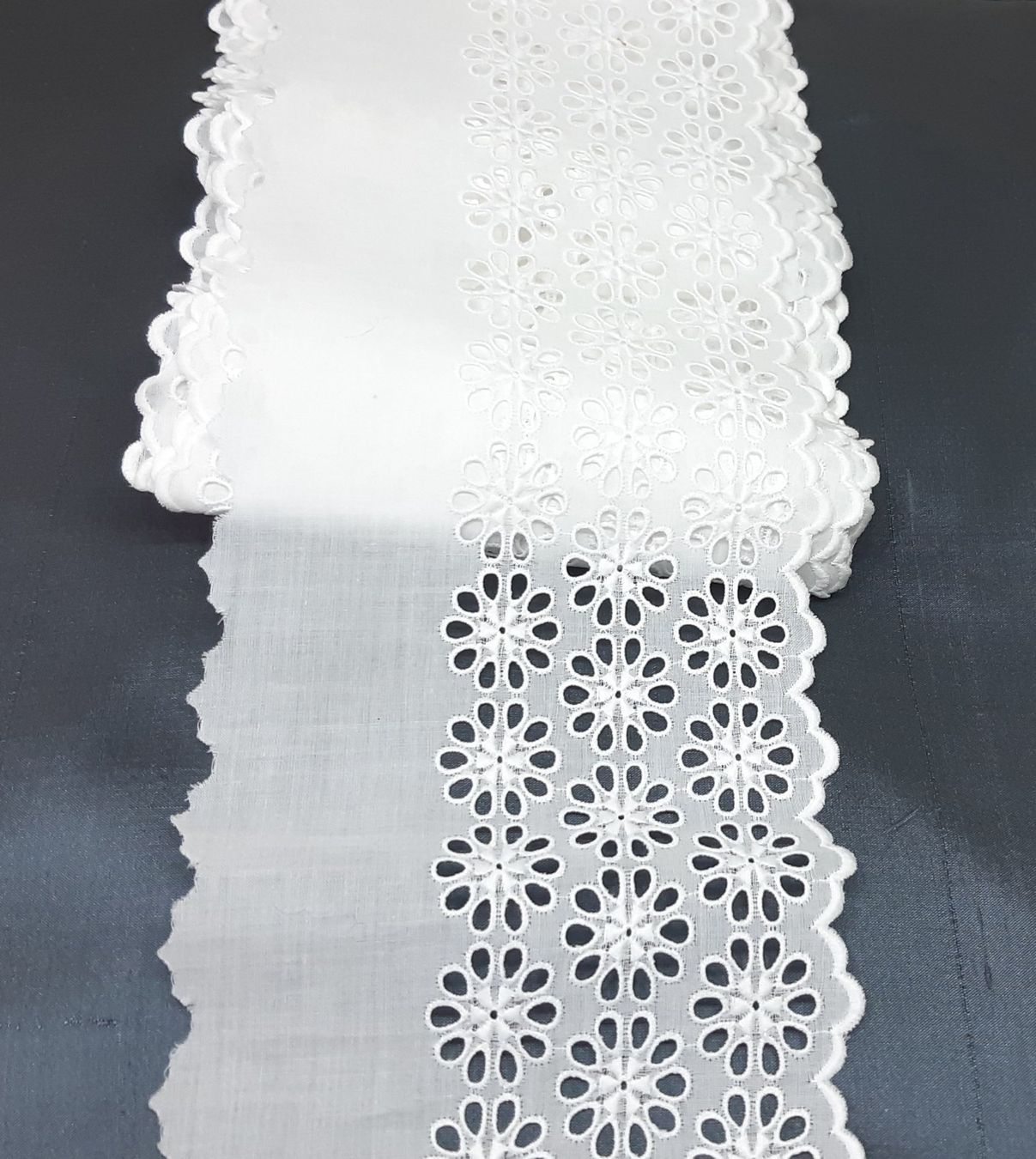 Tessuti: Baumwollspitzenbordüre  - Bordure coton dentelle – Nuovo (secondo la descrizione) da Savagnier venduto da Marderuth