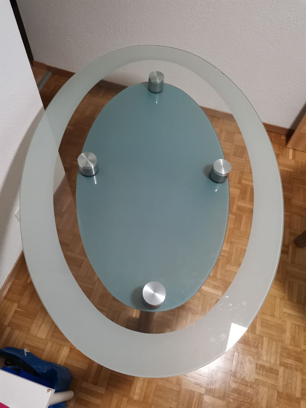 Tavoli: Ovaler Esstisch aus Glas / Glastisch – Usato da Dübendorf venduto da sof02 1