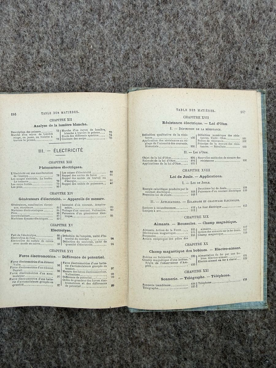 Livres: Cours élémentaire de Physique Lemoine Vincent 1924 – D'occasion à Fribourg par Ardoffel 4