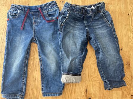 2 Baby Jeans Blau Gr. 92 Gefüttert