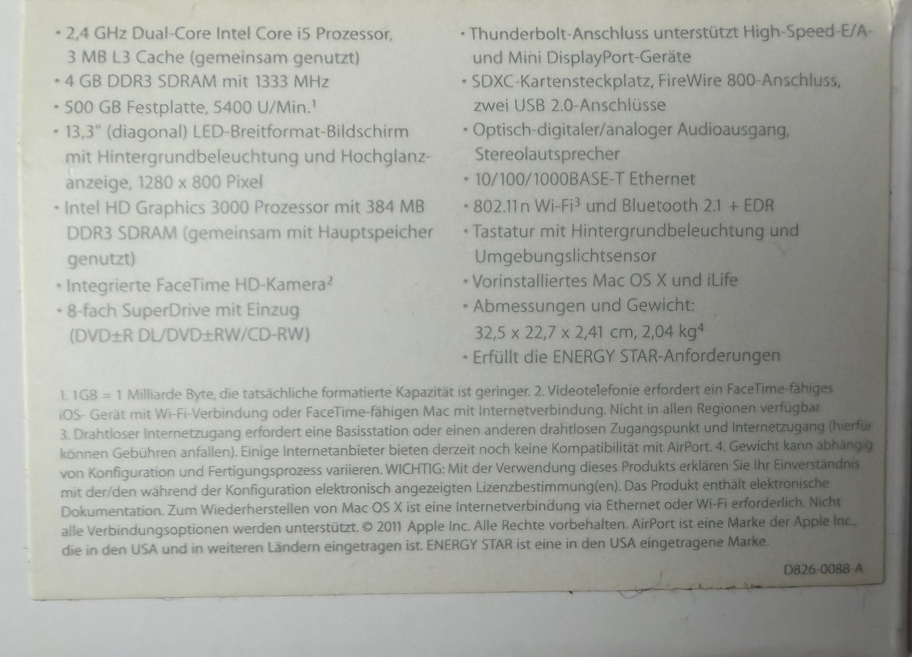Apple Notebooks: MacBook Pro 13 Zoll mit Zubehör und Software CD-s – Defekt aus Thun von sansan01 6