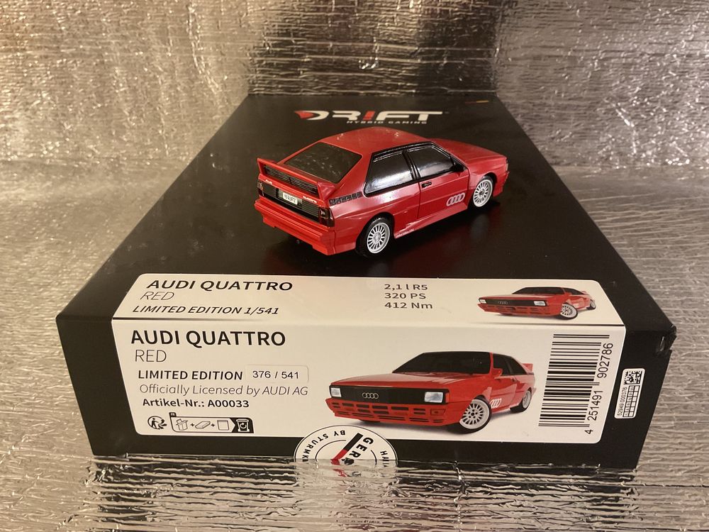 Sturmkind RC Modellbau: Sturmkind Drift Racer Audi Quattro Limited Edition 1:43 – Neu und originalverpackt aus Thun von Velomobil 3