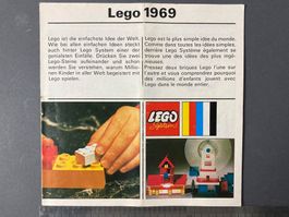 Lego System Duplo Katalog 1969 Vintage Original D/F