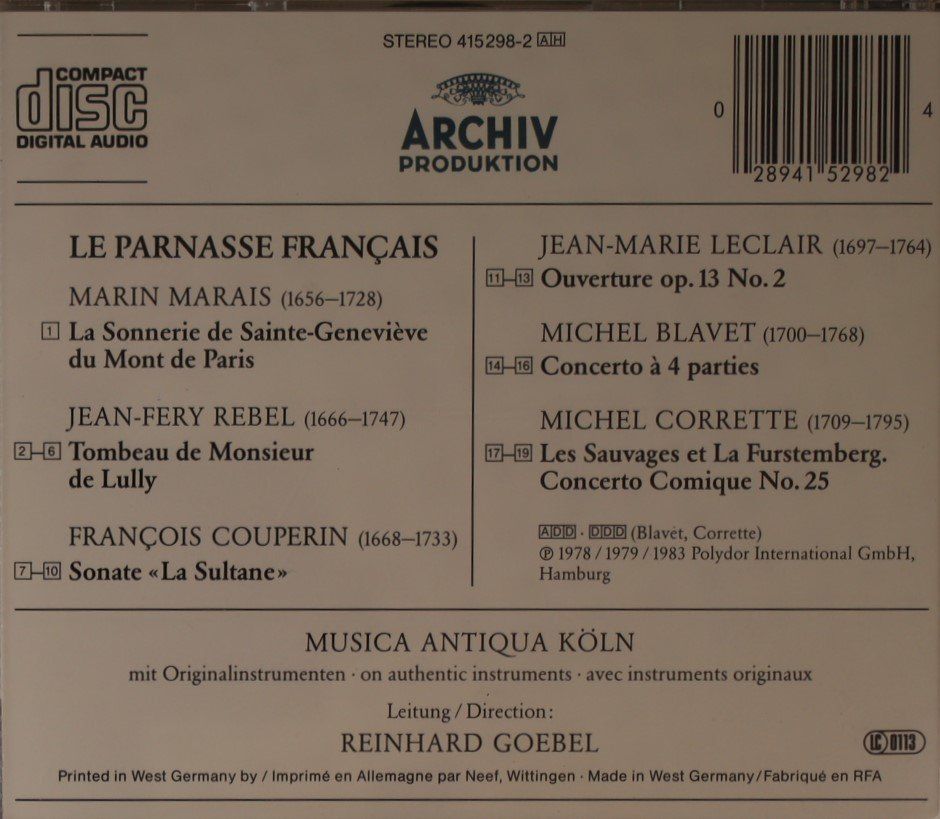 CD: Le Parnasse Francais – Usato da Luzern venduto da CONTENTI 2