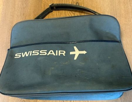 Swissair Tasche blau Vintage Flugzeugtasche