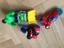 Spidey, Spin und Hulk Figuren