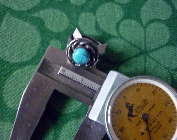 Anelli: Vintage SilberRing mit Türkis – Usato da Adliswil venduto da di_hans 7