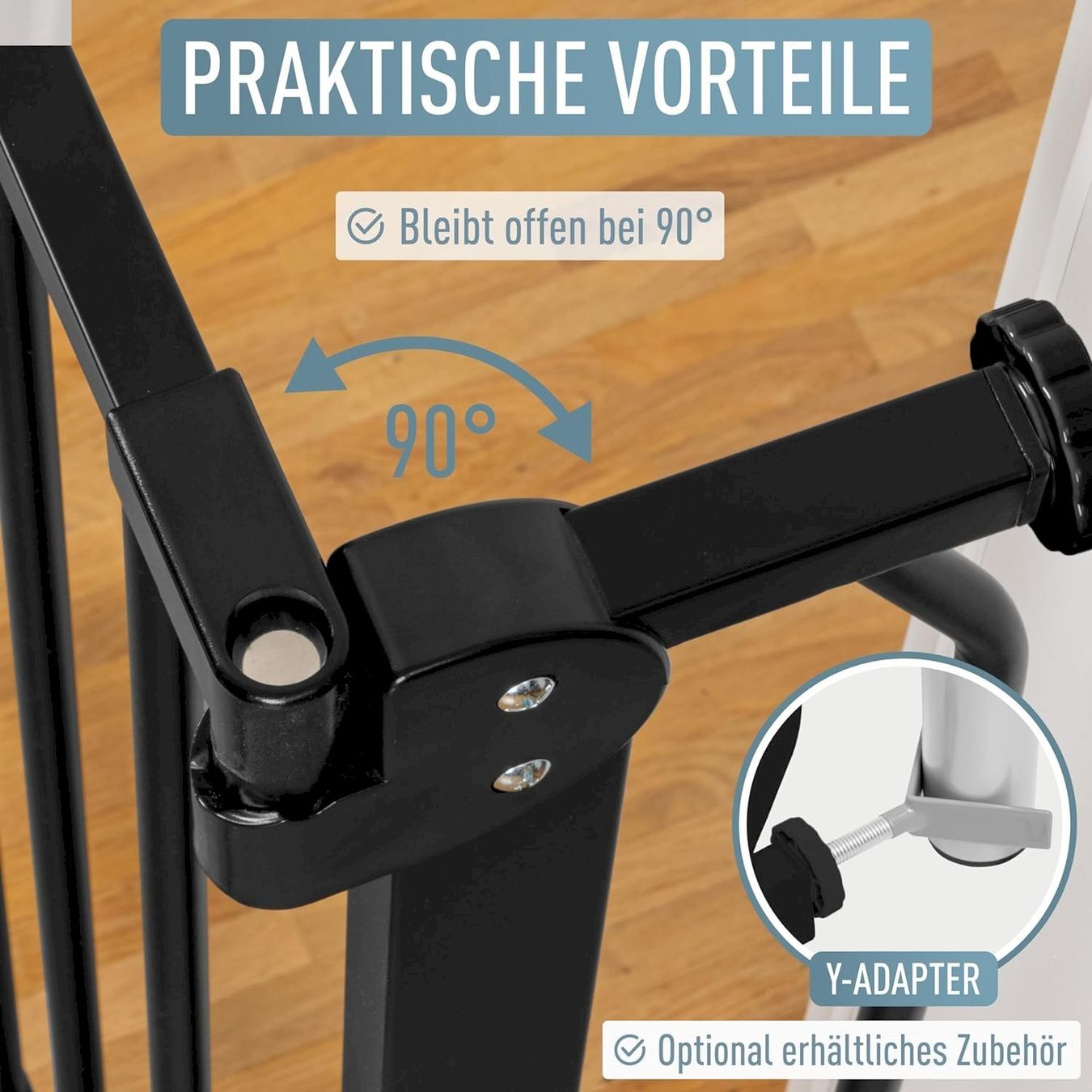Box & Barriere di sicurezza: ib style BERRIN Treppengitter 85-95 cm – Nuovo e nell'imballaggio originale da Bottighofen venduto da zaap 3