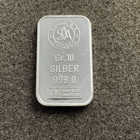 10 gramm Silber Barren Schweiz Argor SA