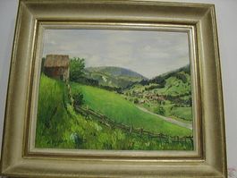 Bild Landschaft H. Zehnder öl auf Leinwand im Wägistal