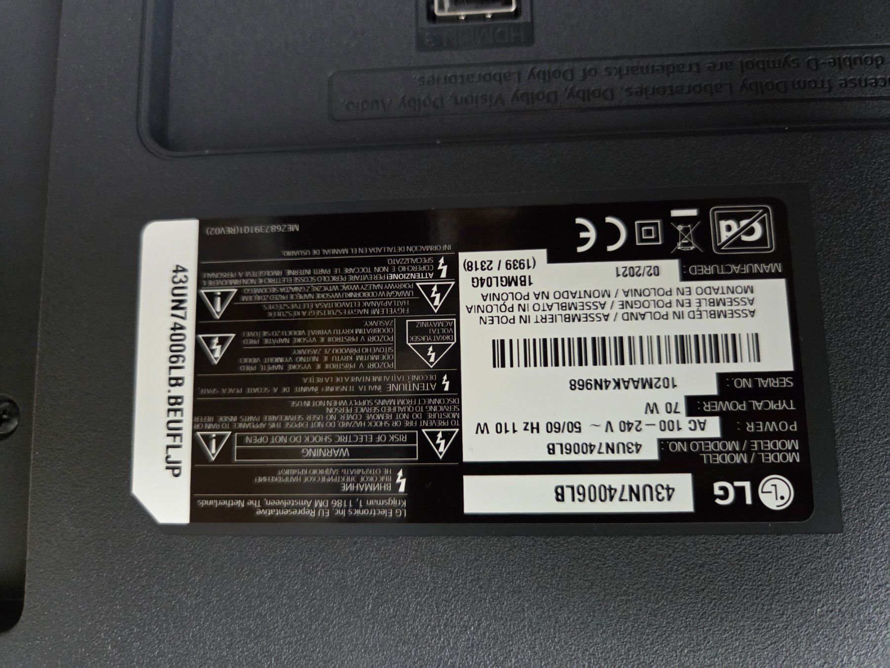 LG Televisori: TV LG 43 Zoll – Usato da Buttisholz venduto da Heini95 4