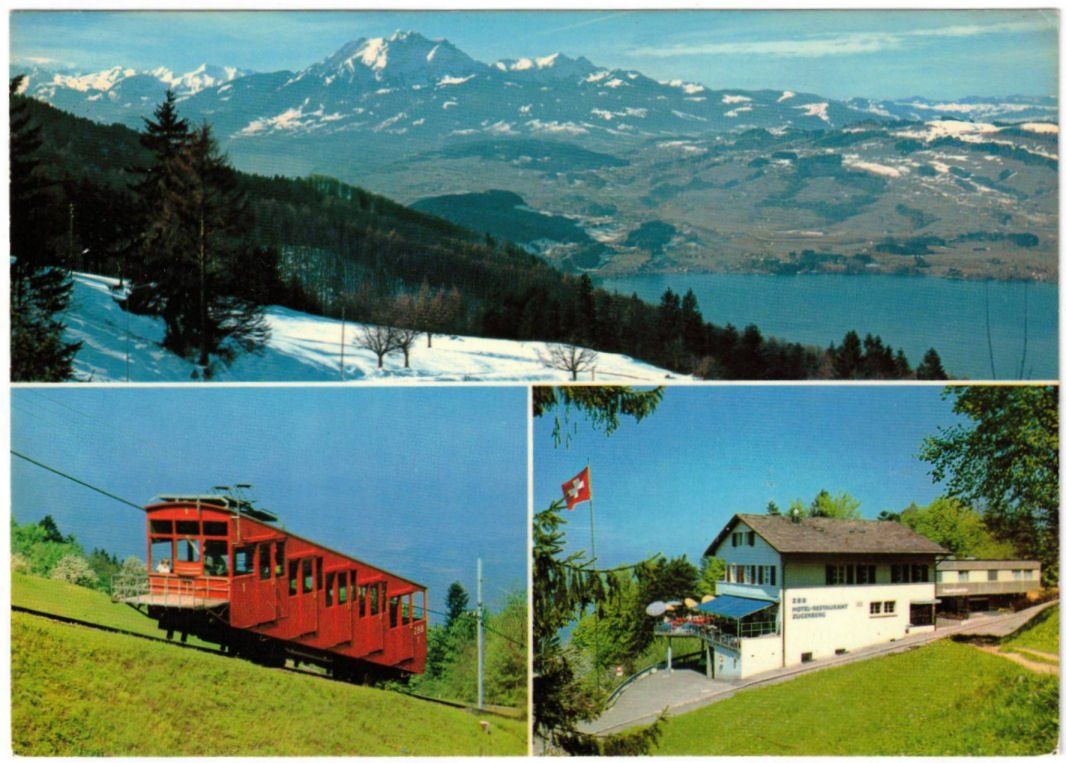 Cartoline postali: Zug - 3 Bild AK Zugerberg – Usato da Binningen venduto da Mountainrider