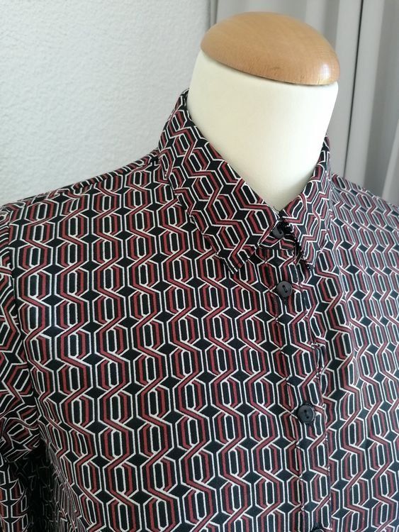 Camicette: Bluse mit Retromuster, Gr. 34, neu – Nuovo e nell'imballaggio originale da Emmen venduto da Tigerlady 1