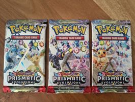 3 Pokémon Prismatic Evolutions EN Booster