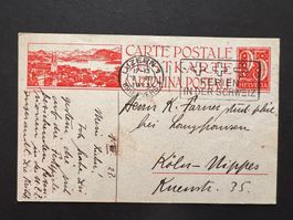 Postkarte 1923 mit Aufdruck Luzern  (P753)
