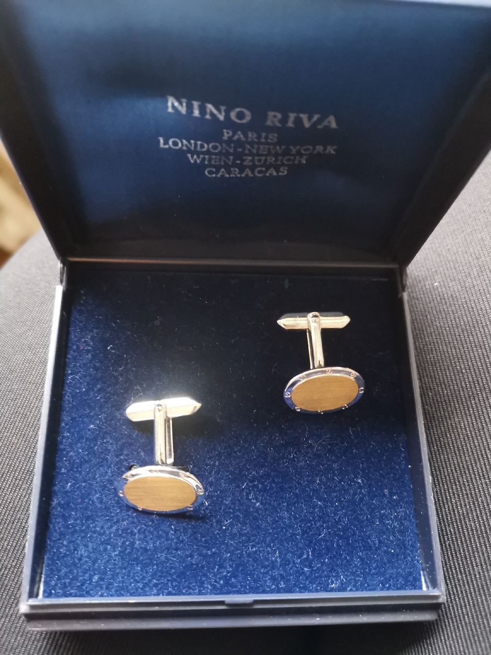 Manschettenknöpfe: Boutons de manchette Nino Riva – Neu und originalverpackt aus Biel/Bienne von Edi5Roli3 4