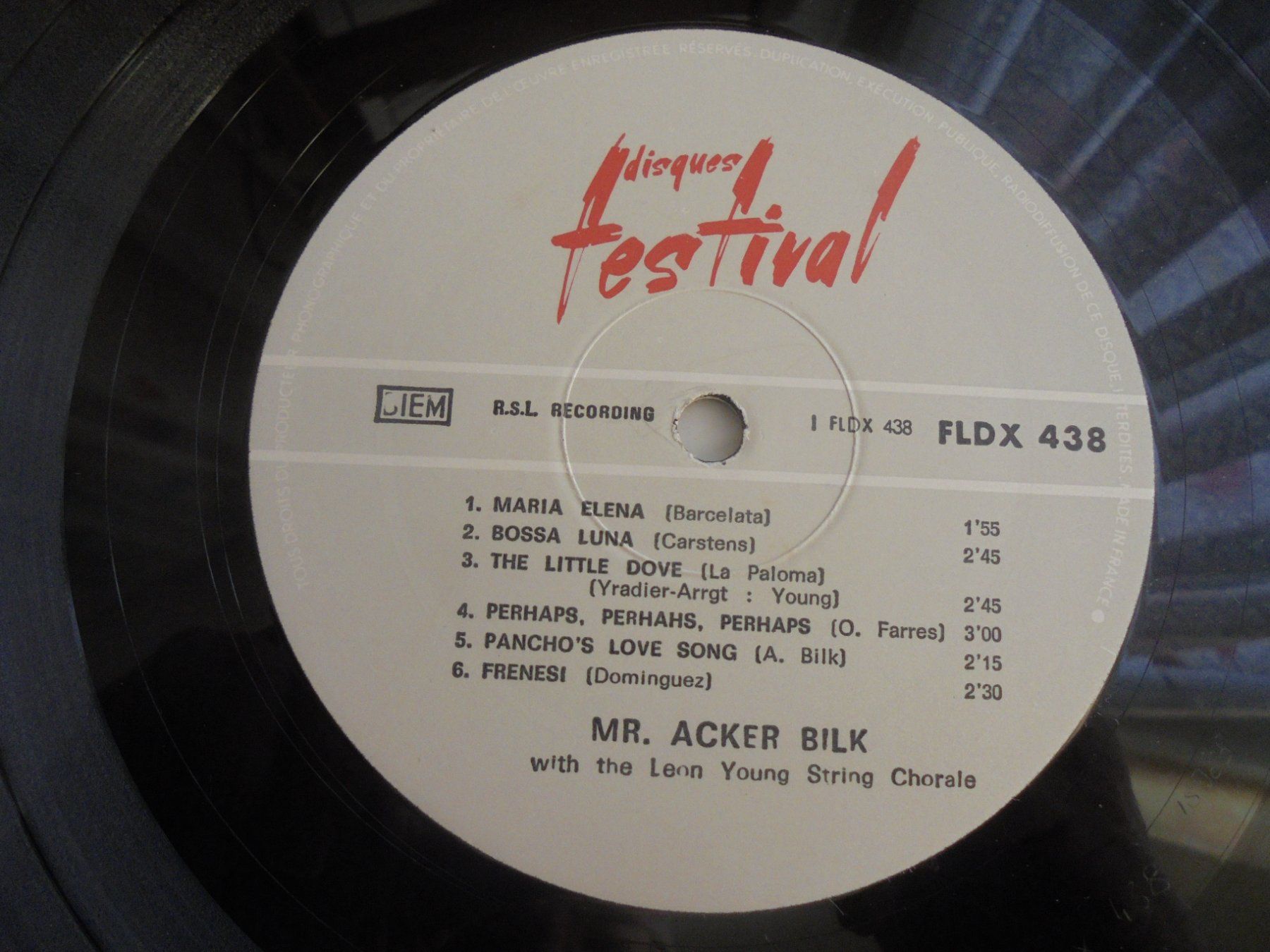 Dischi in vinile: Acker Bilk with the Leon Young String Chorale / France /VG+ – Usato da Crissier venduto da Promopost 2