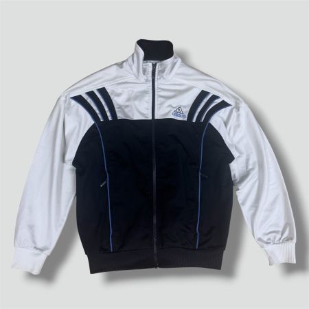 Adidas white vintage 80s track jacket streetwear trianing