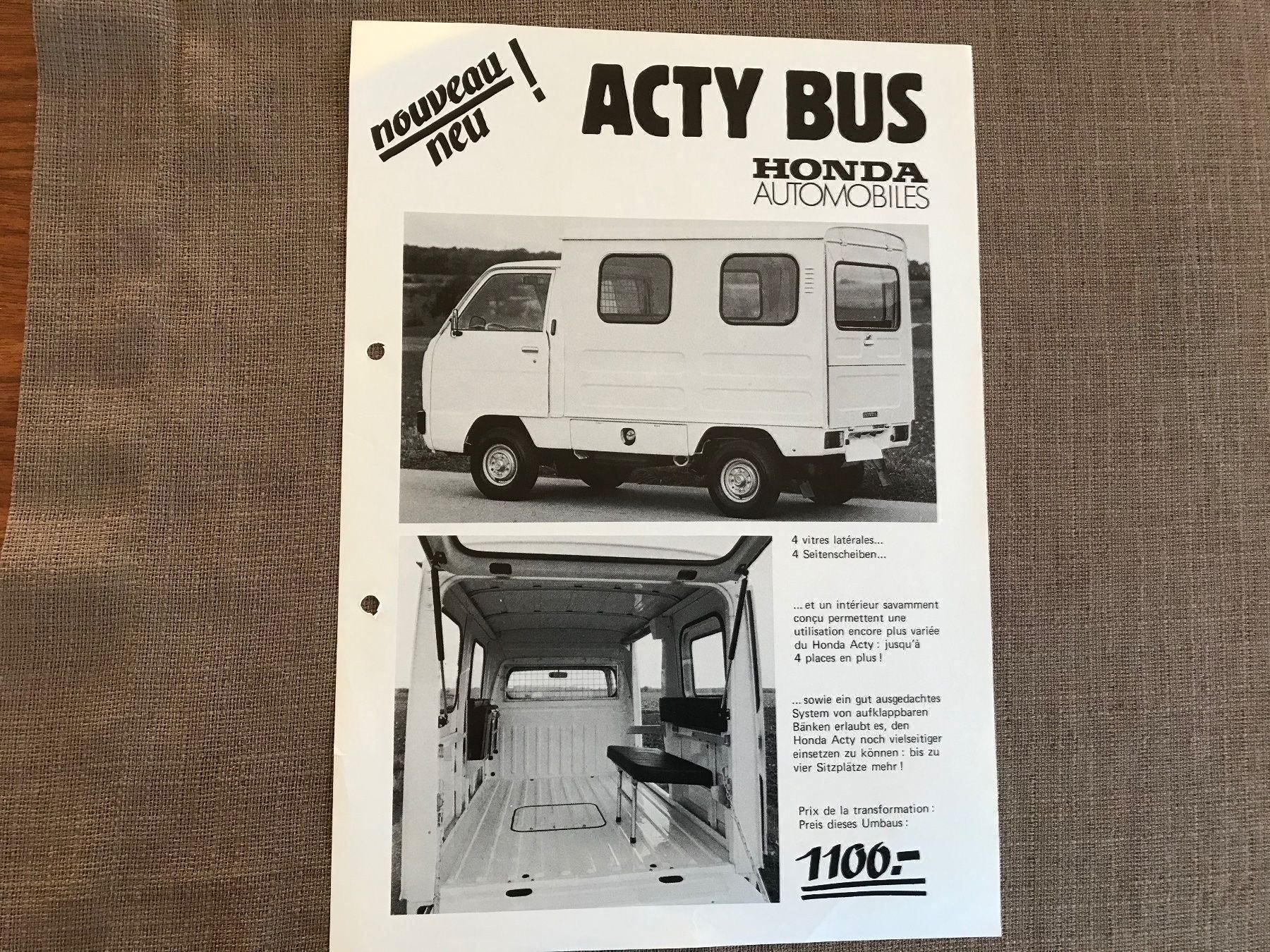 Honda Dokumente: Honda Prospekt – Gebraucht aus Balterswil von Jeko1967
