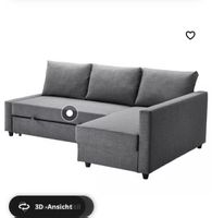 Graues Ecksofa mit Bettfunktion und Stauraum, Top Zustand!