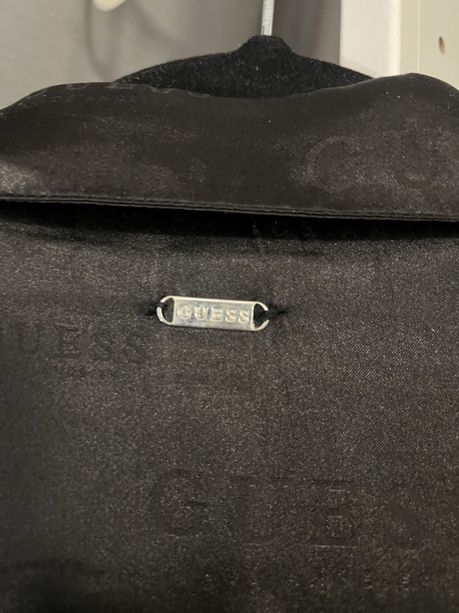 Guess Camicette: Guess Seidenbluse Gr. L schwarz Allover-Logo elegant – Nuovo e nell'imballaggio originale da Uzwil venduto da XAriiX 3