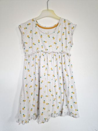 Mädchen Kleid H&M Gr. 110 Ananas 100% Baumwolle