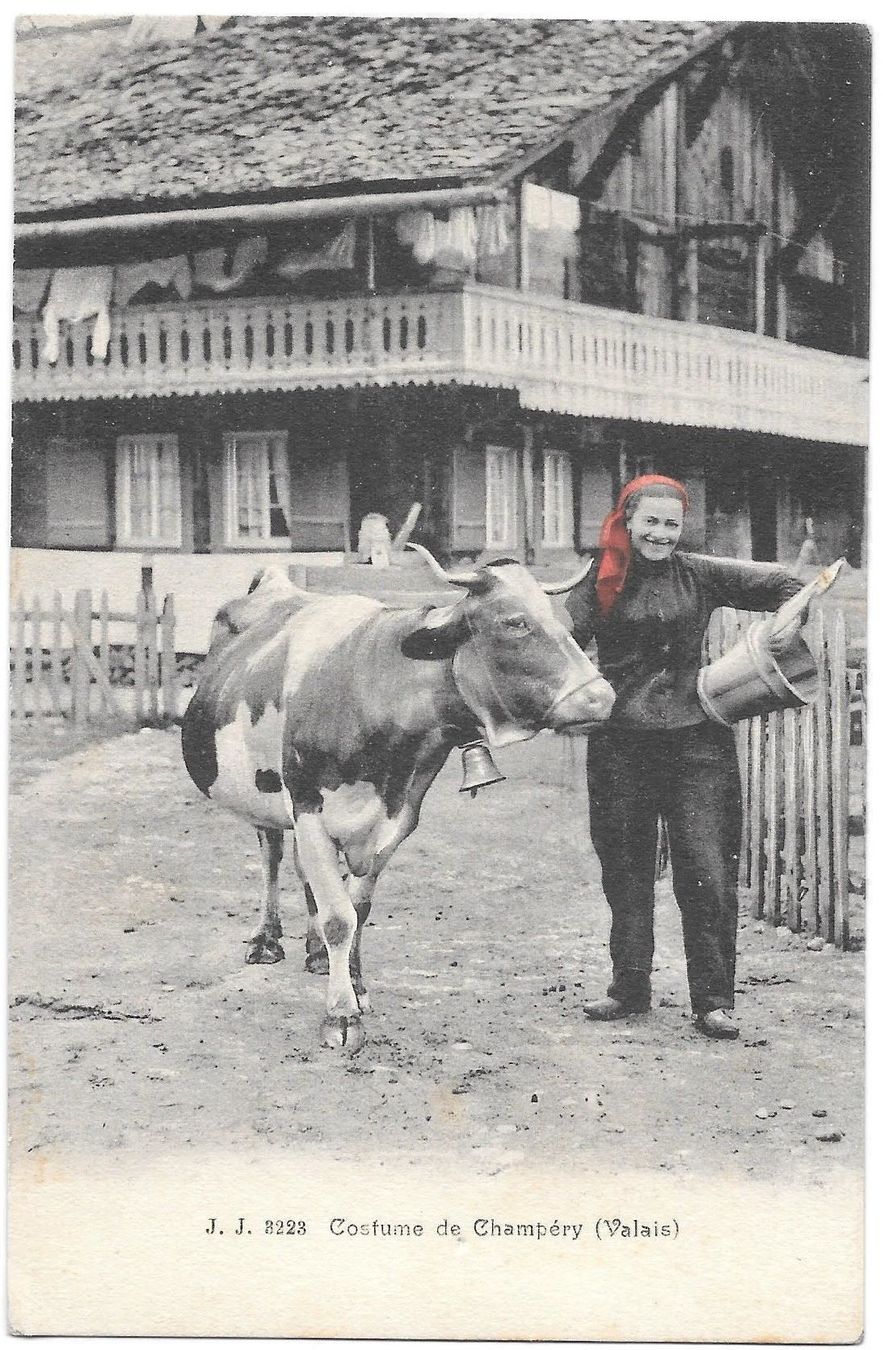 Cartoline postali: Costume de Champéry (Valais) – Usato da Olten venduto da clotaldi