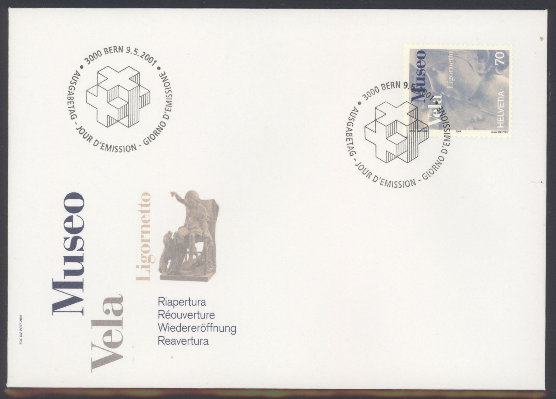 Tutti i francobolli: 2001, FDC, Sondermarke – Usato da Willisau venduto da Vollstempel