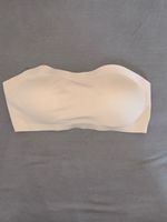 BEIGE STRAPLESS BANDEAU TOP