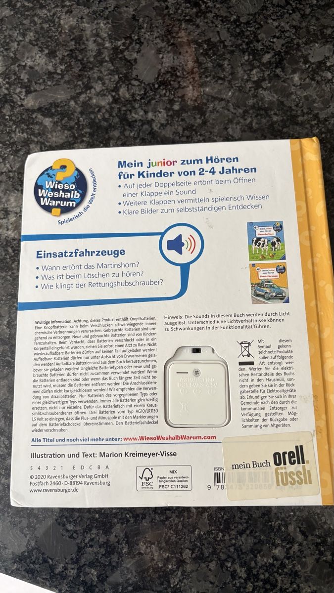 Libri: Buch Einsatzfahrzeuge mit Soundgeräuschen – Usato da Stäfa venduto da sch_m7kj 1