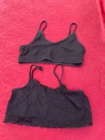 2 Mädchen BH Top schwarz 134/140