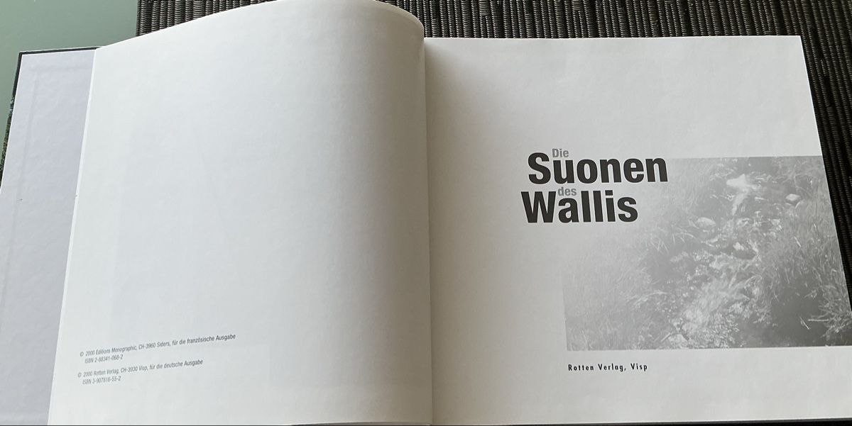 Livres: Die Suonen des Wallis - Rotten-Verlag 2000 – D'occasion à Crans-Montana par plainemorte 1