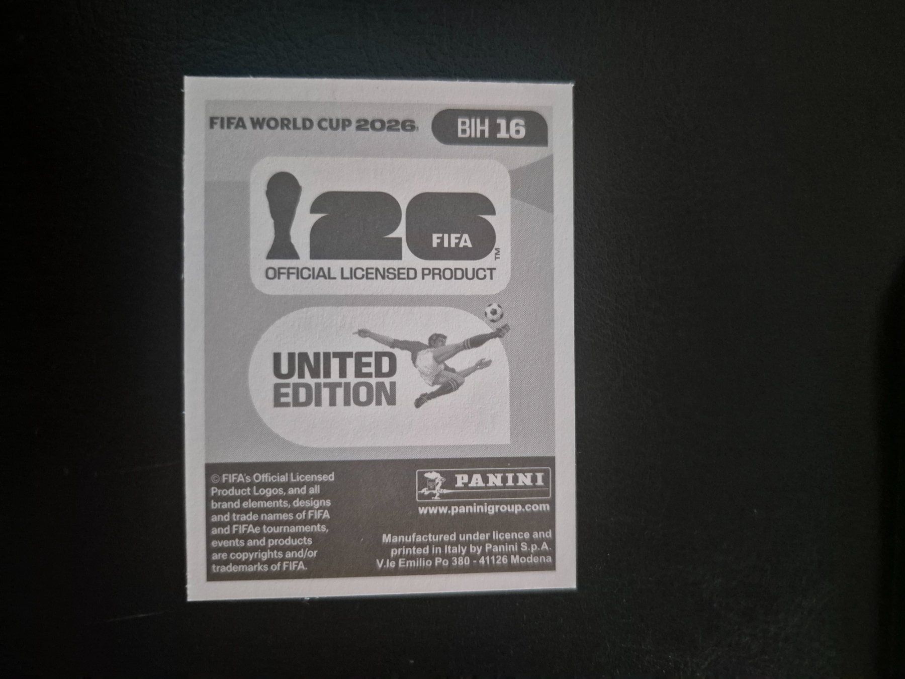 Panini Carte collezionabili: Panini WM 26 BIH 16 – Nuovo (secondo la descrizione) da Rorschacherberg venduto da AJ3108 1