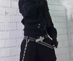 Schwarzer Gürtel mit Rivet Gothik Punk - Ceinture
